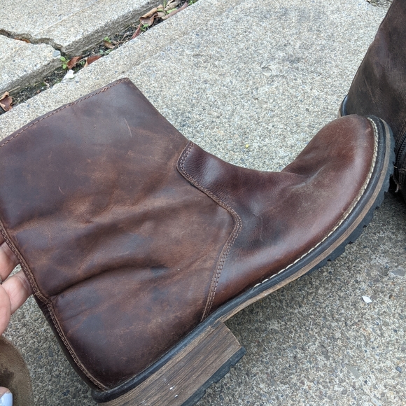 Red Tape Brown Leather Distressed Boots 10.5M main image 5